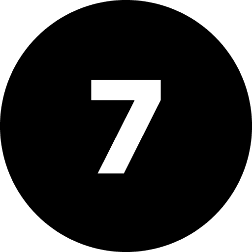 Seven Number Round PNG Image