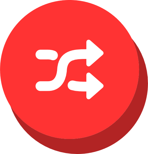 Shuffle Button Red PNG Image
