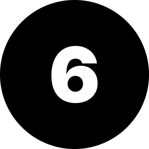 Six Number Round Icon