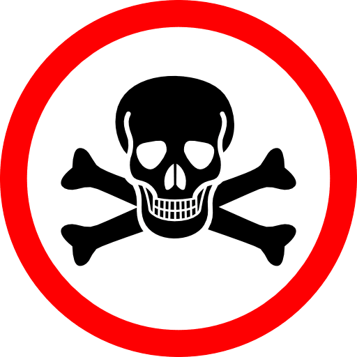 Danger Skull Sign PNG Image