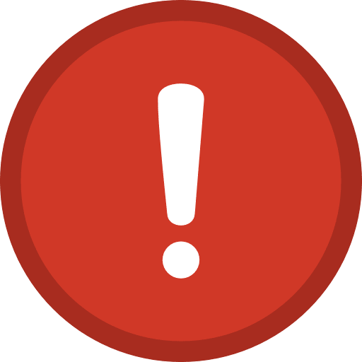 Exclamation Warning Round Red Icon