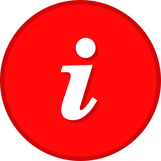 Round Information Red PNG Image