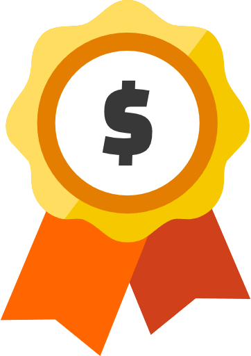 Dollar Medal Cash Prize PNG Image