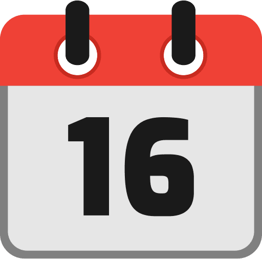 Calendar Date 16 Icon