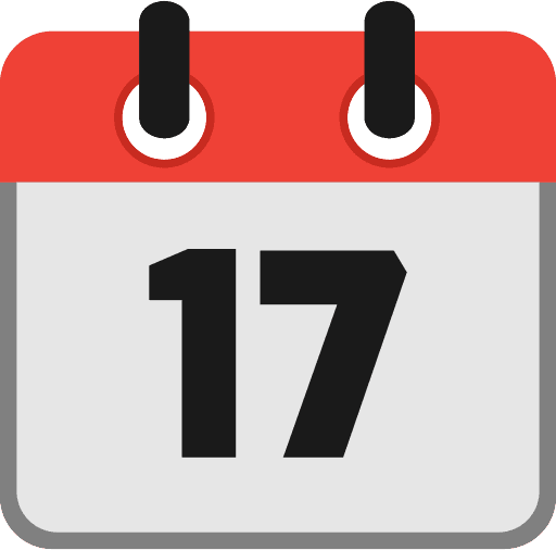 Calendar Date 17 PNG Image