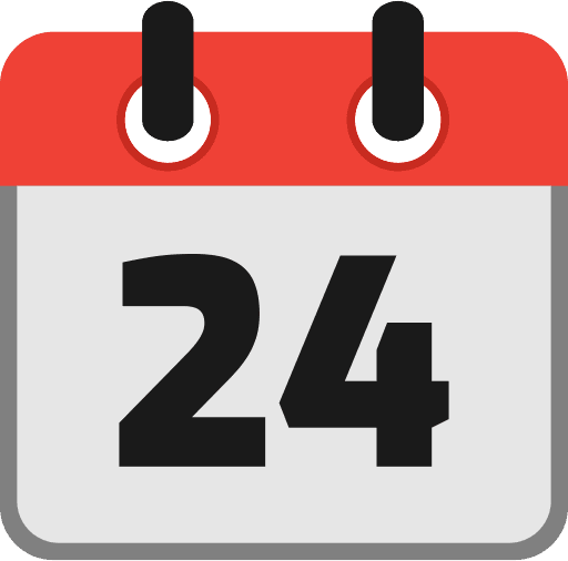 Calendar Date 24 PNG Image