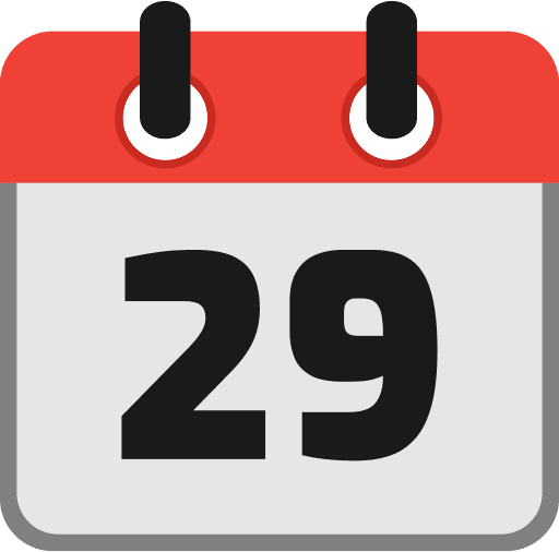 Calendar Date 29 PNG Image