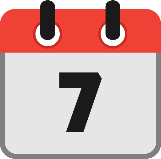 Calendar Date 7 PNG Image