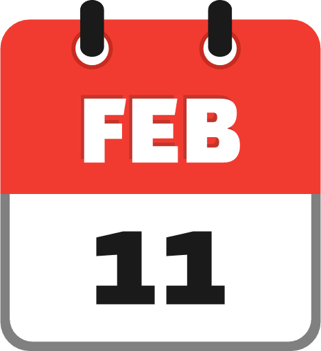 February 11 PNG Image
