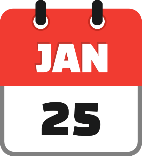 January 25 PNG Image