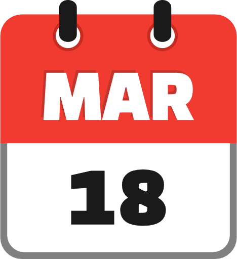 March 18 PNG Image