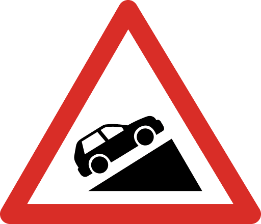 Hill Ahead Sign PNG Image
