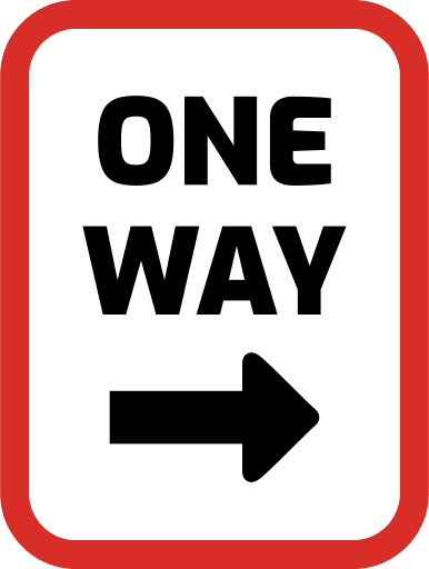 One Way Traffic Sign PNG Image