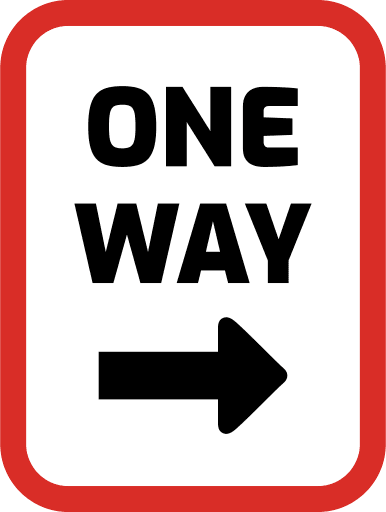 One Way Traffic Sign Icon