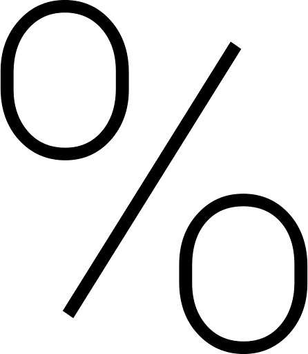 Percentage Outline Icon