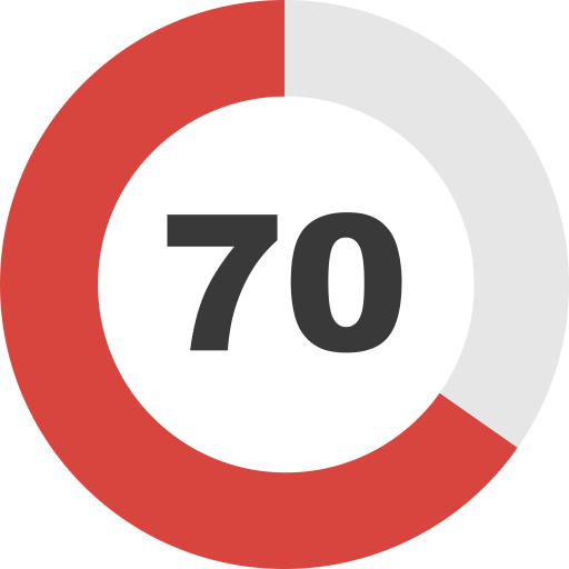 70 Percent PNG Image