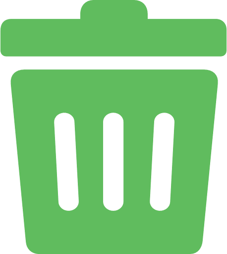 Green Trash Can PNG Image