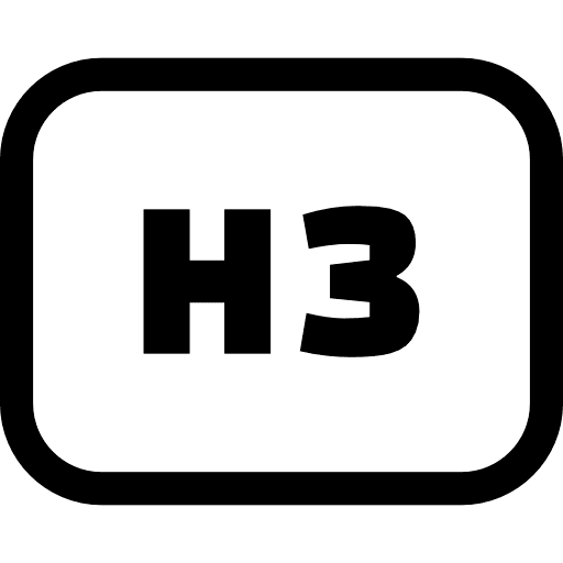 H3 Heading Rectangle PNG Image