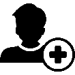 Add Male User Silhouette