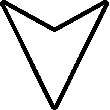 Thin Direction Pointer Bottom icon