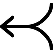 Two Arrows Merging Into One Left