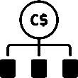 Canadian Dollar Money Allocation icon