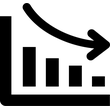 Decrease Graph Recession icon