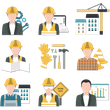Vector Icons Workers Worker Engineering Construction Architectural icon