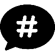 Hashtag Bubble Solid icon