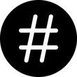 Hashtag Sign Round icon