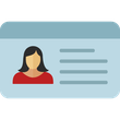 Id Card Woman Color icon