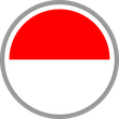 Indonesia Flag Round Circle
