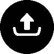 Upload Round Black icon