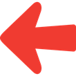 Arrow Left Direction Red icon