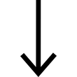 Thin Long Arrow Bottom icon