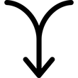 Two Arrows Merging Into One Bottom