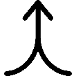 Two Arrows Merging Into One Top