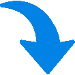 Curved Arrow Right To Bottom Blue icon