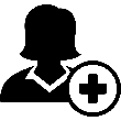 Add Female User Silhouette