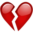 Broken Red Heart Emoji Free Icon HQ icon