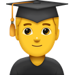 Graduated Man Emoji Free Photo Icon