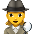 Detective Emoji Woman Icon File HD