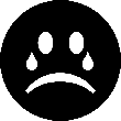 Emoji Cry Black icon