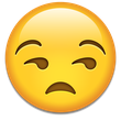 Emoticon Face Unamused Emoji PNG Free Photo