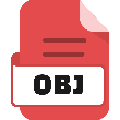 File Obj Color Red