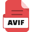 File Avif Color Red icon