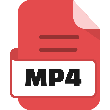 File Mp4 Color Red icon