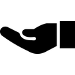 Alms Hand Palm Left icon