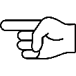 Left Hand Pointer Black icon