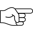 Right Hand Pointer Black icon